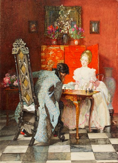 The Chess Players, or Black to Move, 1920 by Joseph Walter West